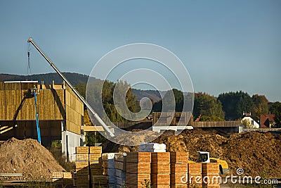 Company processing of roundwood Stock Photo