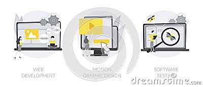 IT company service abstract concept vector illustrations. Vector Illustration