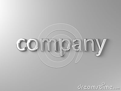 Company silver text Stock Photo