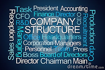 Company Structure Word Cloud Stock Photo