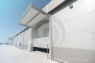 Company warehouse building outdoors Stock Photo