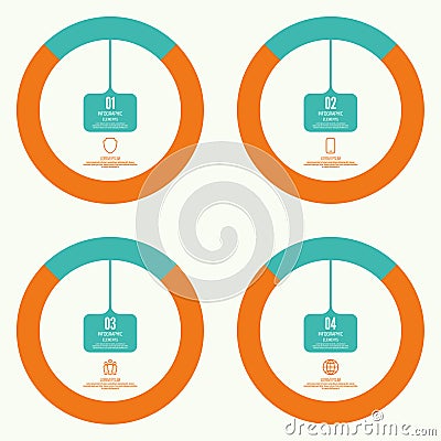 Comparative chart with banner Vector Illustration