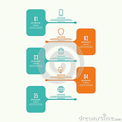 Comparative chart with banner Vector Illustration