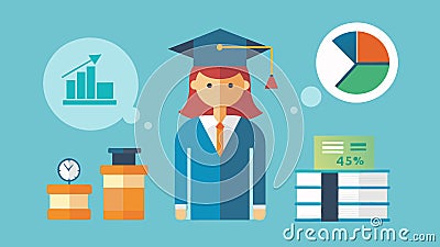 A comparative chart displaying the impact of student debt on different professions or fields of study emphasizing how Vector Illustration