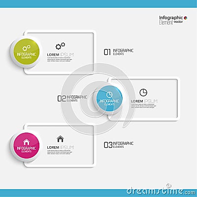 Comparative chart with templates for presentation Vector Illustration