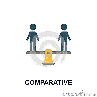 Comparative icon. Flat sign element from data analytics collection. Creative Comparative icon for web design, templates, Stock Photo