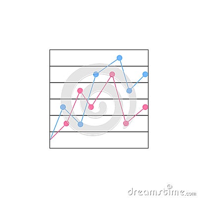 comparative point chart icon. Element of colored charts and diagrams for mobile concept and web apps. Icon for website design and Stock Photo