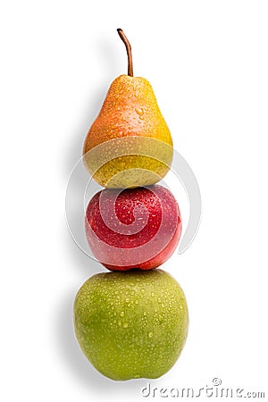 Compare apples and pears Stock Photo