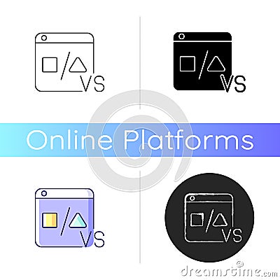 Comparison platforms icon Vector Illustration