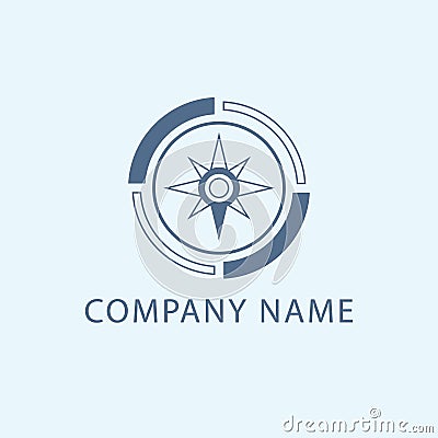 Compas logo design. Abstract compos symbol logo template. Vector Illustration