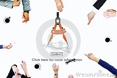 Compass Architecture Drafting Tools Business Concept Stock Photo