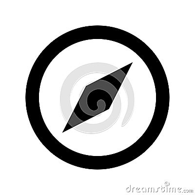 Compass black color icon . Vector Illustration