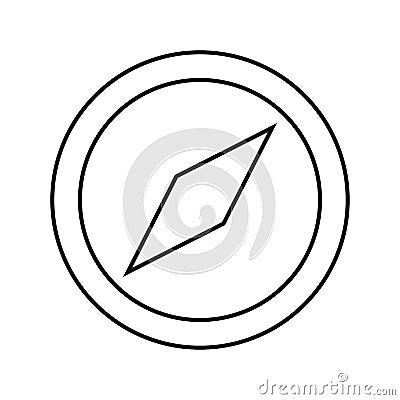 Compass black color icon . Vector Illustration