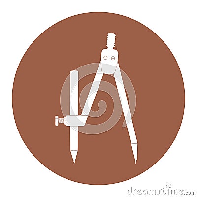 Compass circle school icon Vector Illustration