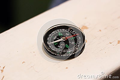 Compass Close Up View Stock Photo