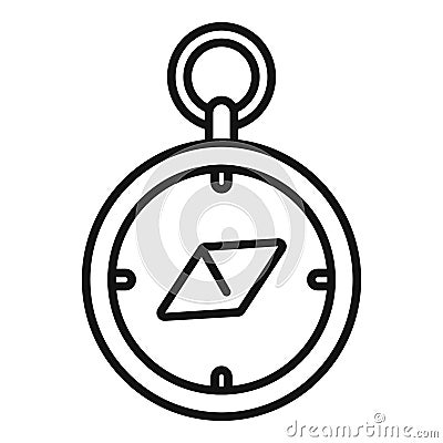 Compass core values icon outline vector. Value purpose Vector Illustration