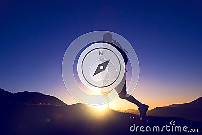 Compass Direction Navigation Adventure Instrument Concept Stock Photo