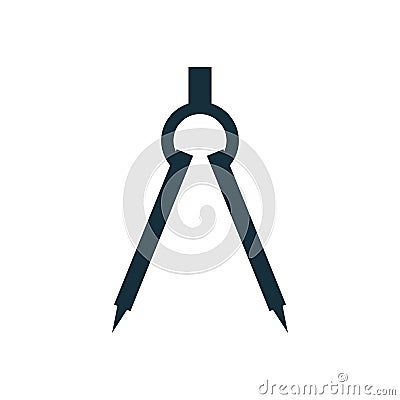 Compass divider icon on white background Stock Photo