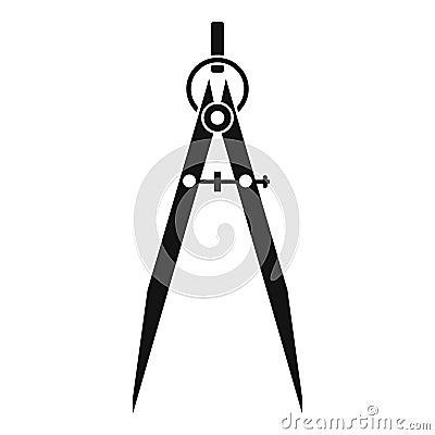 Compass for drawing and delineation icon Vector Illustration