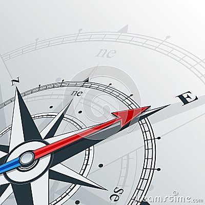 Compass east Vector Illustration