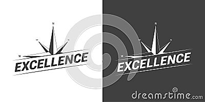 Compass Excellence Concept Vector Illustration