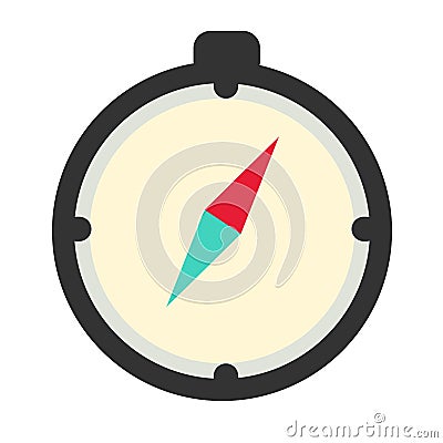 Compass flat icon Stock Photo