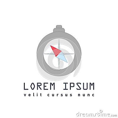 Compass flat icon, Vector Illustration