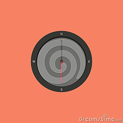 Compass flat icon Vector Illustration