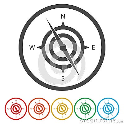 Compass icon, Compass icon eps10 Vector Illustration