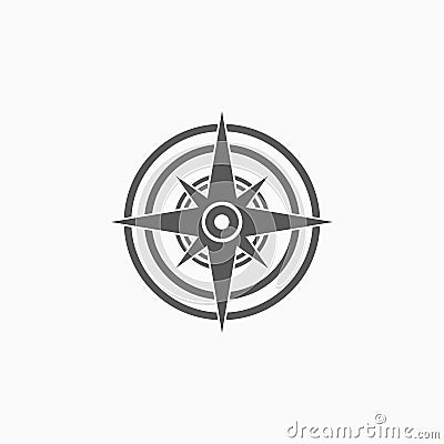 Compass icon, direction, navigation, map Vector Illustration