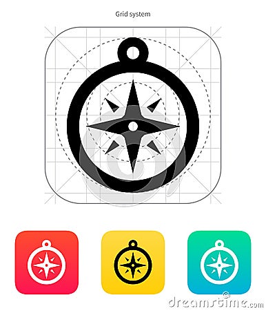Compass icon. Navigation sign. Vector Illustration