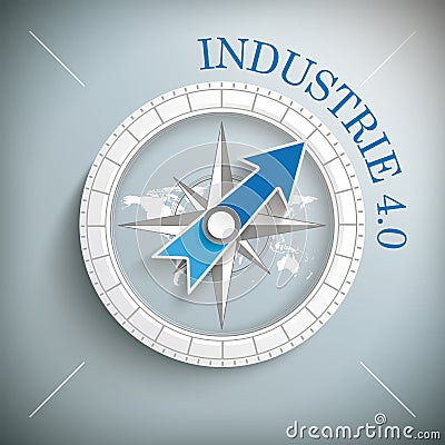 Compass Industrie 4.0 Stock Photo