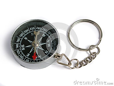 Compass keyring Stock Photo