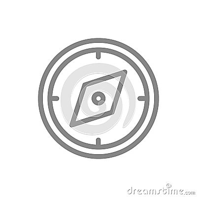Compass line icon. Navigation symbol and sign Vector Illustration