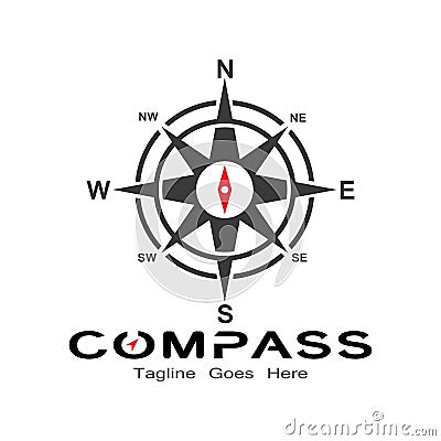 compass logo, icon and symbol. ilustration design Vector Illustration