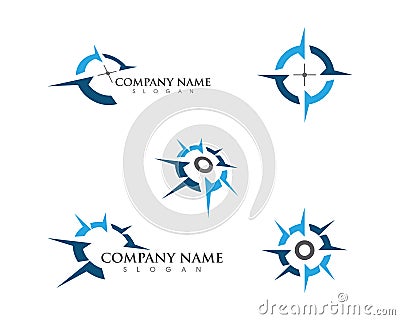 Compass Logo Template vector icon Vector Illustration