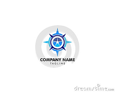 Compass logo template vector icon illustration design Vector Illustration