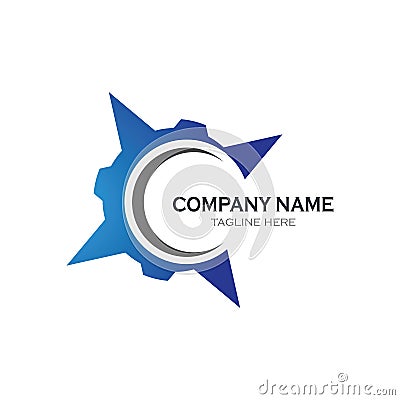 Compass logo vector icon Vector Illustration