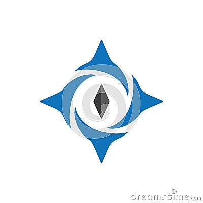 Compass logo vector icon Vector Illustration