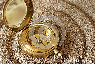 Compass Magnetic Field Stock Photo