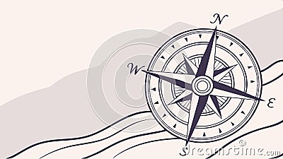 Compass and network, navigation and global connections vector design Generative AI Vector Illustration