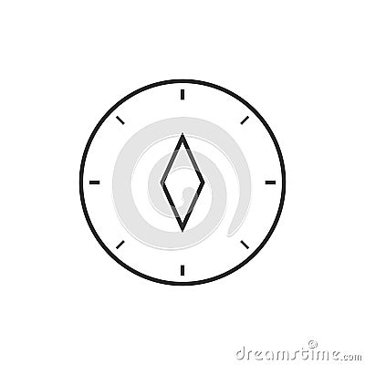 Compass outline icon Vector Illustration