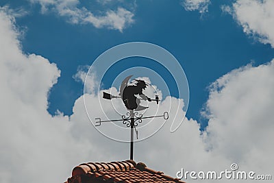 Compass on the roof Stock Photo