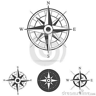 Compass Rose Vector Collection Vector Illustration