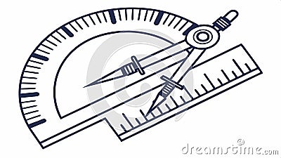Compass and ruler set, precise tools for drafting and geometry, design, Vector Design, Generative AI Vector Illustration