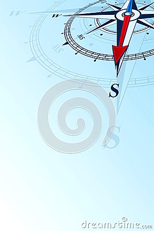 Compass south background illustration Cartoon Illustration