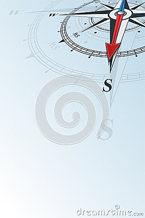 Compass south background vector illustration Vector Illustration