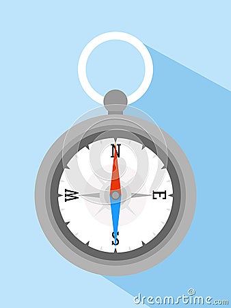 Compass Vector Flat Icon for adventure Vector Illustration