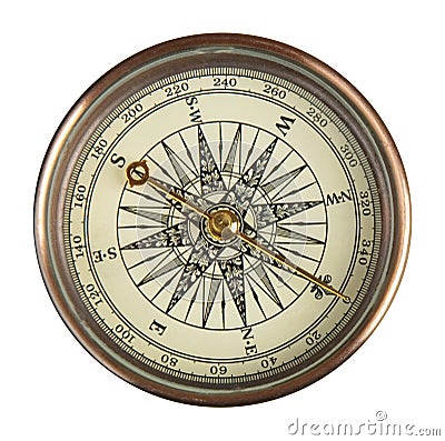 Compass on the white background Stock Photo