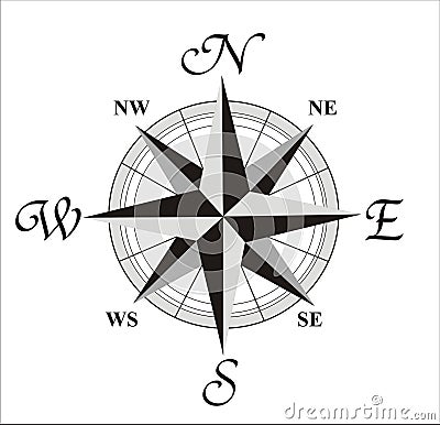 Compass wind rose Stock Photo